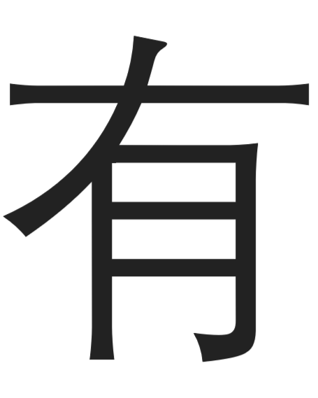 Chinese character: to have